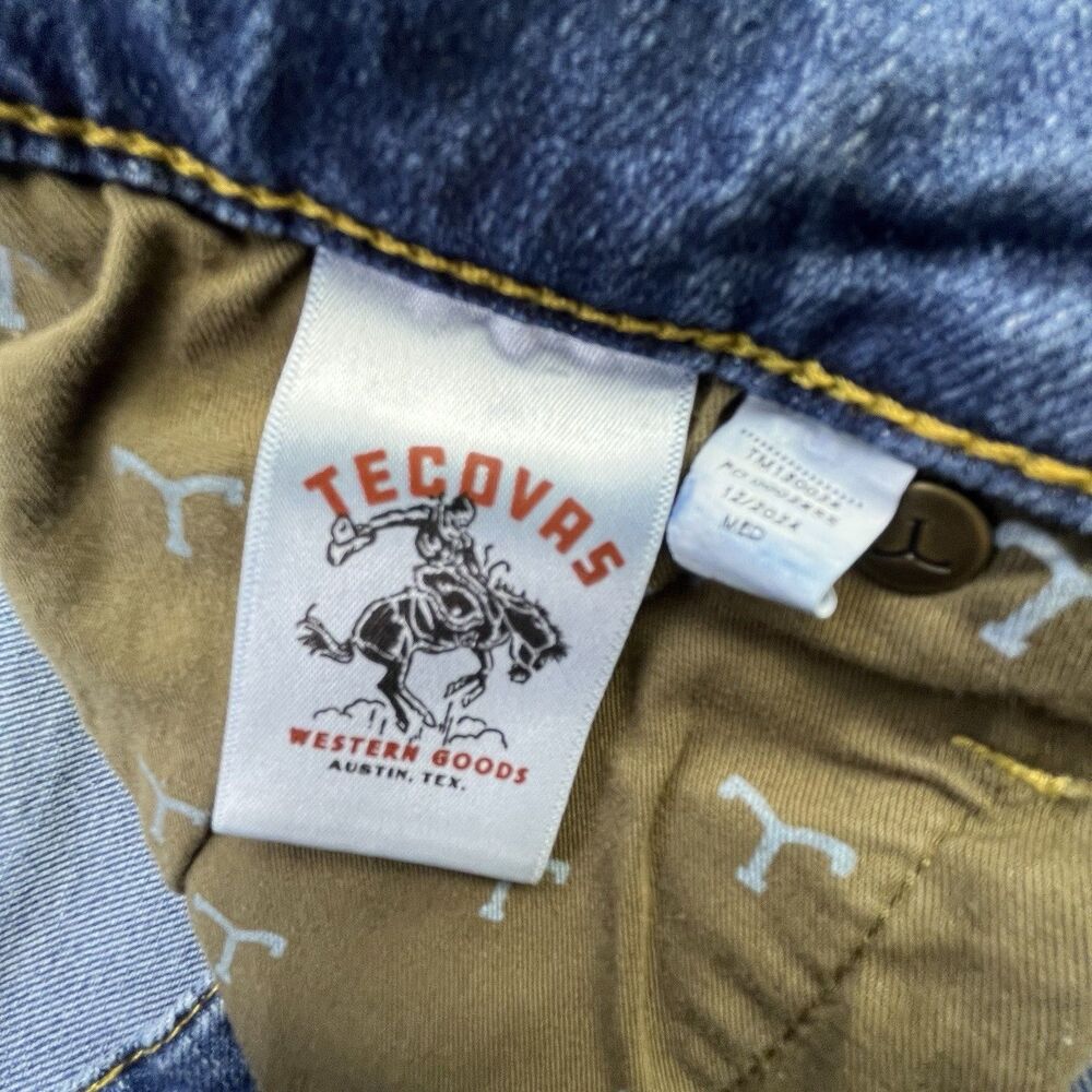 Tecovas Slim Straight Jeans Mens 32x32 Blue Denim Western Cowboy Stretch Comfort - Picture 7 of 14